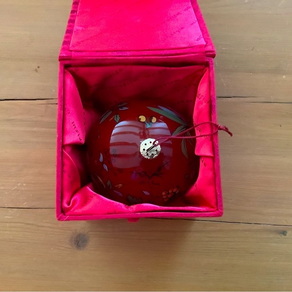 PIERRE DEUX FRENCH GLASS BALL ORNAMENT, RED, PEARS, GRAPES, PINEAPPLE FRUIT - Picture 10 of 12